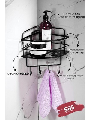 Ömür Boyu Paslanmaz Kristal Ayarlanabilir Raf Banyo Düzenleyici Şampuanlık Lk-01 Sssk