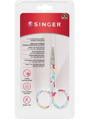 Urfakent Kıvrık Uçlu Renkli Nakış Makası (4")