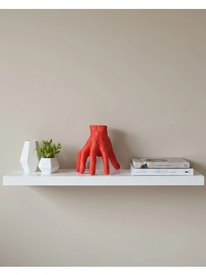 Shopwave 3D Kırmızı El Biblo 17X16 cm Sanatsal ve Dikkat Çekici Dekor