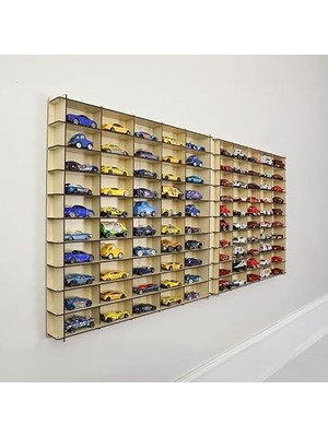Ölçek Oyuncak Hobi Koleksiyon 100 Araçlık Set Model Oyuncak Araba Rafı-Akçaağaç