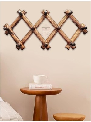 Ahşap Duvar Askısı Dekoratif Askılık Elbise Askılık MNT-105