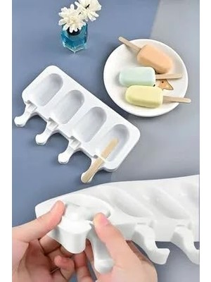 Magnum Dondurma Kalıbı 4’lü, Buzlu Dondurma Kalıbı, Ev Yapımı Tatlılar, Çikolatalı Dondurma ve Donmuş Yoğurt Için, Bpa’sız, Esnek, Gıda Dostu