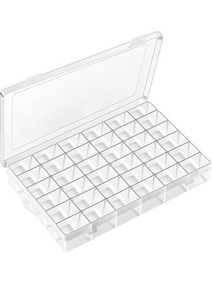 Makina 36 Ayarlanabilir Bölmeli Kolye Yüzük Takı Kutusu Organizer Düzenleyici Plastik Kutu 27.5X19.5X4.2