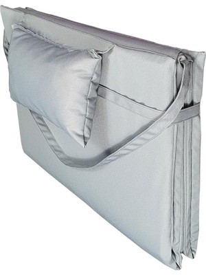 Katlanır Çanta Şezlong Minderi, Yastıklı Minder (Gri)