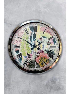 Kasva Concept 40 cm Krom Metal Mutfak Duvar Saati