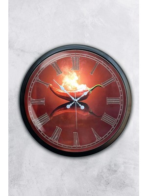 Kasva Concept Hediyelik 40 cm Siyah Metal Mutfak Duvar Saati