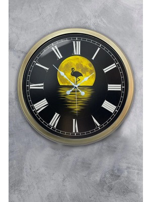 Kasva Concept Hediyelik 40 cm Eskitme Metal Gece Duvar Saati