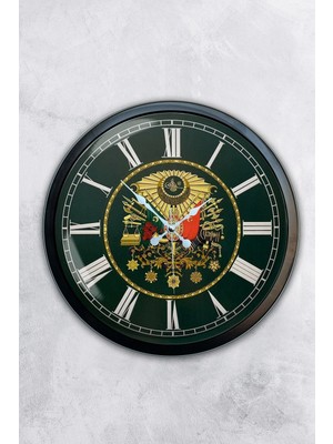 Kasva Concept 40 cm Siyah Metal Osmanlı Devleti Duvar Saati