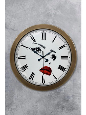 Kasva Concept 36 cm Eskitme Metal Güzellik Salonu Duvar Saati