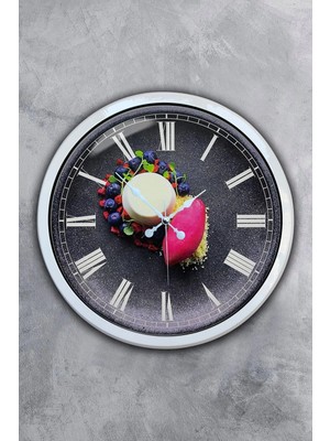 Kasva Concept 40 cm Beyaz Metal Mutfak Duvar Saati