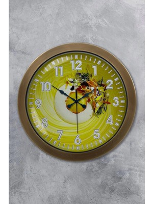 Kasva Concept Hediyelik 36 cm Eskitme Metal Mutfak Duvar Saati