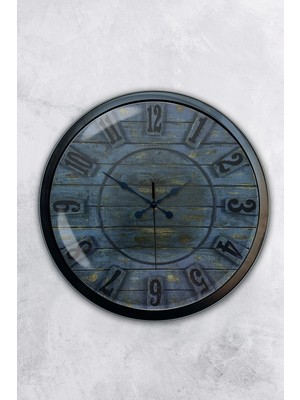 Kasva Concept Hediyelik 40 cm Siyah Metal Retro Duvar Saati