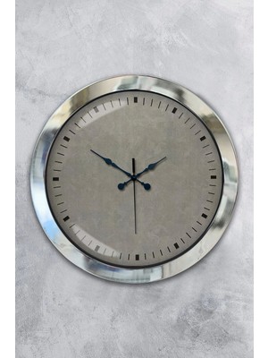 Kasva Concept Hediyelik 36 cm Krom Metal Decorative Duvar Saati