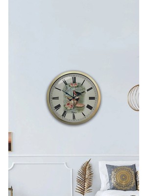 Kasva Concept Hediyelik 40 cm Eskitme Metal Mutfak Duvar Saati