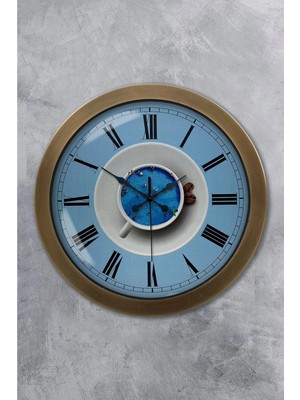 Kasva Concept Hediyelik 36 cm Eskitme Metal Mutfak Duvar Saati