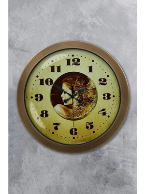 Kasva Concept Hediyelik 36 cm Eskitme Metal Eski Duvar Saati