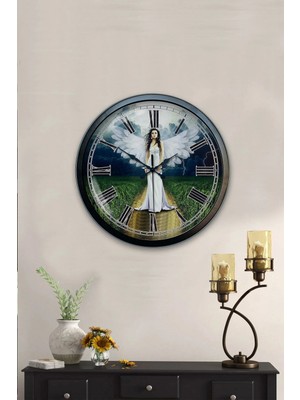 Kasva Concept 40 cm Siyah Metal Mutfak Duvar Saati