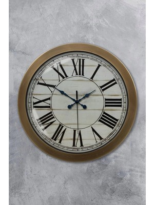 Kasva Concept Eskitme Metal Roma Rakamlı Duvar Saati 36 cm