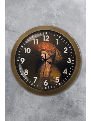 Kasva Concept 36 cm Eskitme Metal Osmanlı Duvar Saati