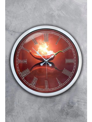 Kasva Concept Hediyelik 40 cm Beyaz Metal Mutfak Duvar Saati