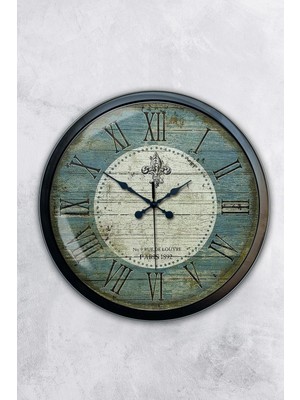 Kasva Concept Hediyelik 40 cm Siyah Metal Antika Duvar Saati