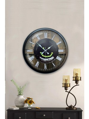 Kasva Concept Hediyelik 40 cm Siyah Metal Mutfak Duvar Saati