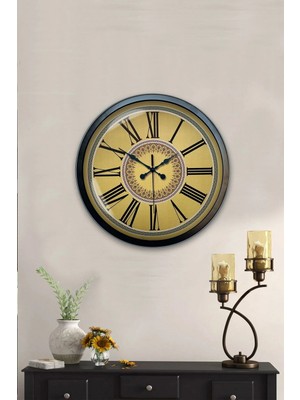 Kasva Concept Hediyelik 40 cm Siyah Metal Roma Rakamlı Duvar Saati