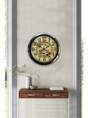 Kasva Concept 40 cm Krom Metal Mutfak Duvar Saati