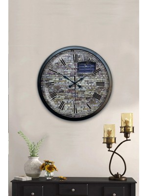 Kasva Concept 40 cm Siyah Metal Yeni Cami Duvar Saati