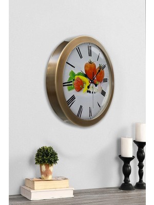 Kasva Concept 36 cm Eskitme Metal Mutfak Duvar Saati