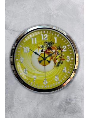 Kasva Concept 40 cm Krom Metal Mutfak Duvar Saati