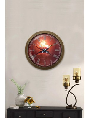 Kasva Concept Hediyelik 36 cm Eskitme Metal Mutfak Duvar Saati