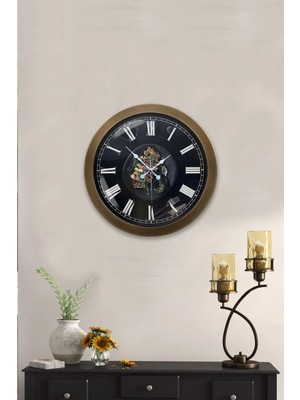 Kasva Concept Hediyelik 36 cm Eskitme Metal Mutfak Duvar Saati