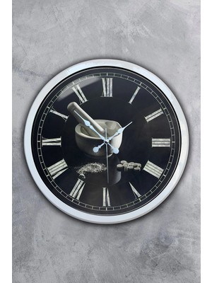 Kasva Concept Hediyelik 40 cm Beyaz Metal Mutfak Duvar Saati