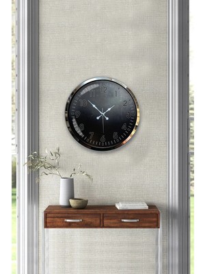 Kasva Concept 40 cm Krom Metal Mutfak Duvar Saati