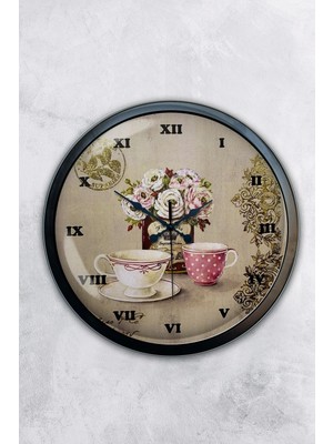 Kasva Concept 40 cm Siyah Metal Mutfak Duvar Saati