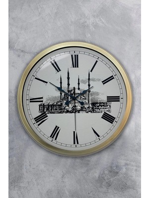 Kasva Concept 40 cm Eskitme Metal Yeni Cami Duvar Saati