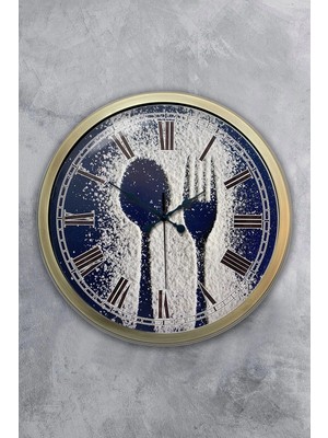 Kasva Concept 40 cm Eskitme Metal Mutfak Duvar Saati