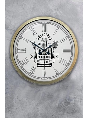 Kasva Concept 40 cm Eskitme Metal Mutfak Duvar Saati