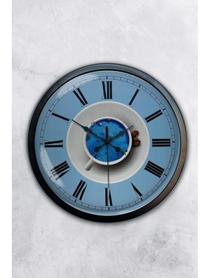 Kasva Concept Hediyelik 40 cm Siyah Metal Mutfak Duvar Saati