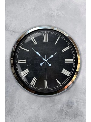 Kasva Concept 40 cm Krom Metal Mutfak Duvar Saati