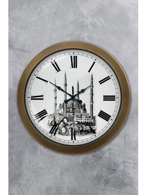 Kasva Concept Hediyelik 36 cm Eskitme Metal Cami Temalı Duvar Saati
