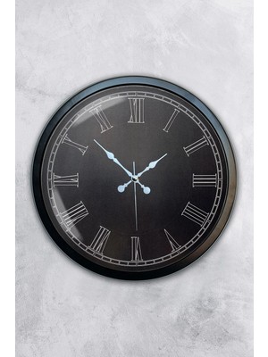 Kasva Concept 40 cm Siyah Metal Retro Duvar Saati