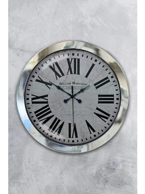 Kasva Concept Hediyelik 36 cm Krom Metal 2021 Moda Duvar Saati