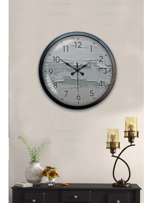 Kasva Concept 40 cm Siyah Metal Eski Telefon Duvar Saati