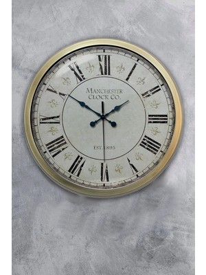 Kasva Concept Hediyelik 40 cm Eskitme Metal Antika Duvar Saati