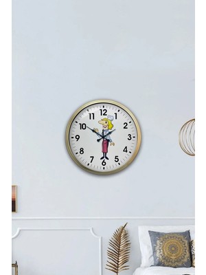 Kasva Concept Hediyelik 40 cm Eskitme Metal Mutfak Duvar Saati