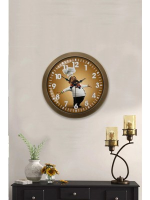 Kasva Concept 36 cm Eskitme Metal Mutfak Duvar Saati