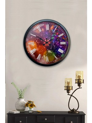 Kasva Concept 40 cm Siyah Metal Kelebek Duvar Saati