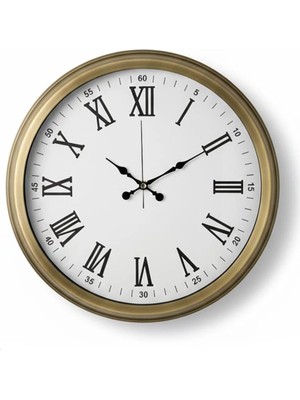 Kasva Concept Salon Retro Romen Eskitme Duvar Saati | 40 cm | Butik Saat